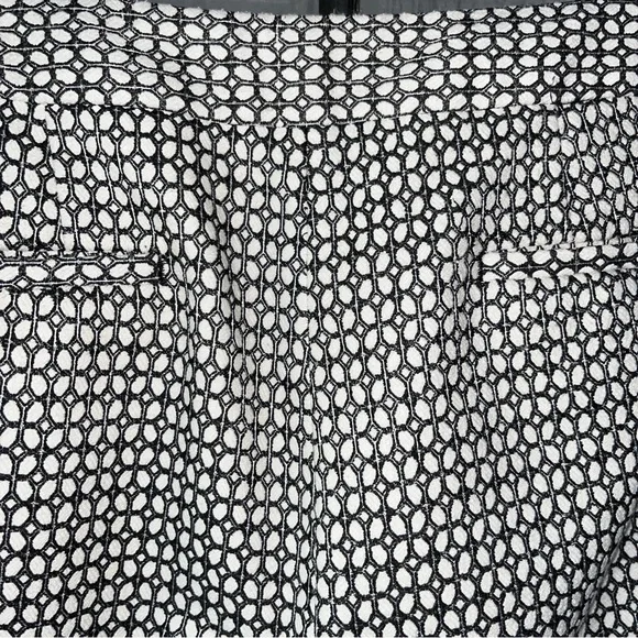 Talbots Chatham style pants, cream & black print, zipper on side, back pockets - Picture 7 of 13